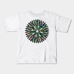 Iridescent Feathers Fractal Art Kids T-Shirt